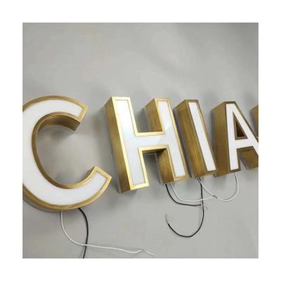 China Indoor Outdoor Stainless Steel Illuminated Frontlit Advertising Store Logo 3D Led Channel Letter for sale