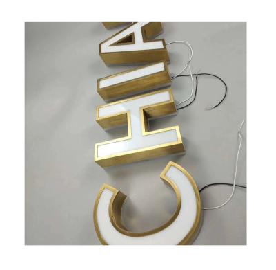 China Buildings Outdoor Backlit Channeled Light Up Numbers Business Sign Led Logo Acrylic Light LED Letter Signsletters for sale