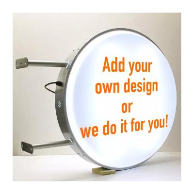 China Chinahoo Series Circle Shape Wholesale Advertising Signage Aluminum Frame 60cm Led Light Box for sale