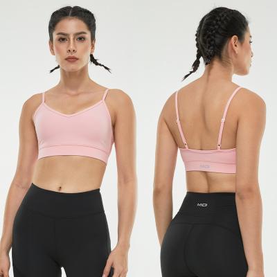 China Wholesale Breathable Yoga Tops For Moisture-wicking Women's Yoga Sports Bra Top Fitness Naked Sexy Sports Cross Bra Breathable for sale