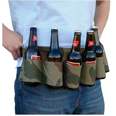 China Waterproof 6 Pack Beer Party Drinking Beer Holster Belt Holder for Cans and Bottles for sale