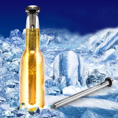 China Stainless Steel Fresh Unique Portable Cooler Bar Wine Bottle Cooler Gift Refrigerators Beverage Beer Fridge Cooling Sticks For Bottles for sale