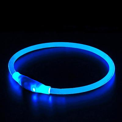 China Pet Safety Night Walking USB Rechargeable Mode Up Light Glowing LED Dog Collar Light for Dogs Pets Night Safety Walking in Dark for sale