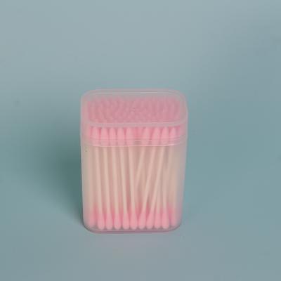 China Dispoable Factory Hot Selling Round Ends Stick Cotton Pad Wholesale Mini Double Paper Buds for sale