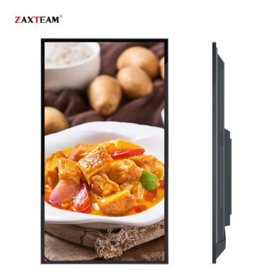 China Indoor 32 Inch Digital Media Player Ultra Thin Slim Touch Screen Signage Video Loop Display 7/24 Working Hours for sale