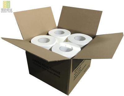 China Eco-friendly and interesting new products pulp jumbo punch roll virgin toilet paper eco-friendly 300 meters 1ply 2 ply in malaysia for sale