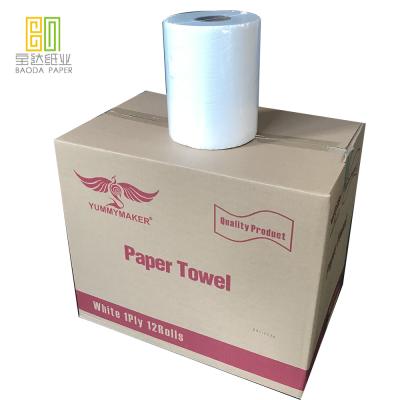 China Maxi roll towel 1Ply centerpull hand roll 2ply paper towel bathroom hand towel roll tissue paper towel with good quality for sale