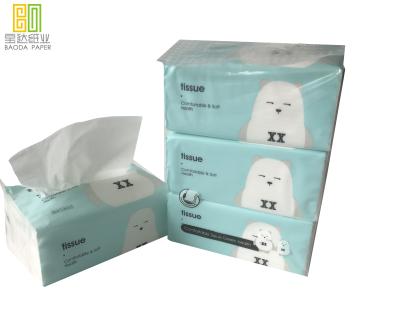 China 2020 eco-friendly soft comfortable hot sale and ultra soft household custom printed soft color facial tissue package with good quality in USA for sale