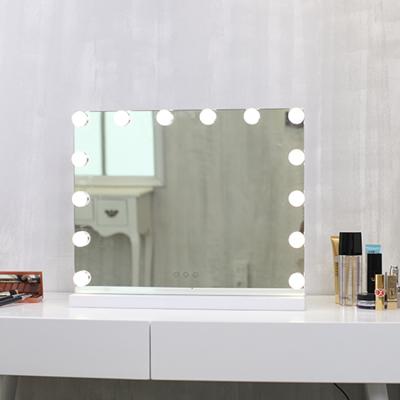 China Lit 2021 products makeup trending vanity mirrors with lights metal farme holywood mirror factory supply high quality for sale