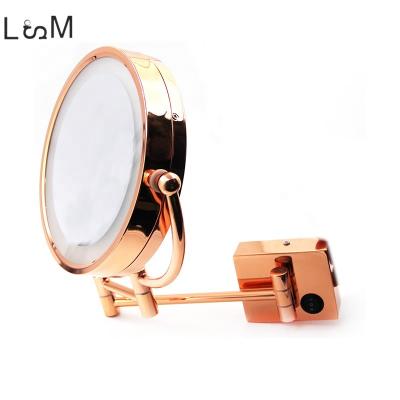 China Mirror Magnification Mirror 20x Magnification Desktop Vanity Led Makeup Bathroom Cosmetic Mirror for sale