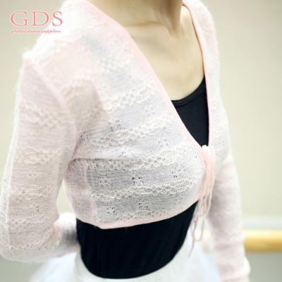 China Yarn Cardigan Sweater Ballet Wrap Metallic Polyester Knitted Sweater Women for sale