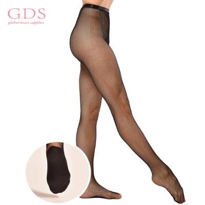 China Professional Wholesale Brown Antibacterial Nylon Net Tights For Dance for sale