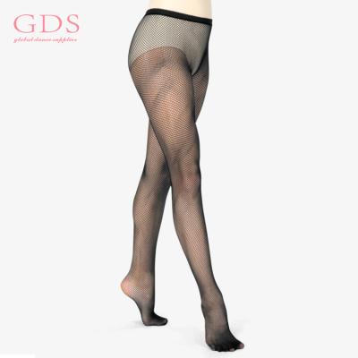 China Black Breathable Latin Dance Net Nylon Footed Tights for sale