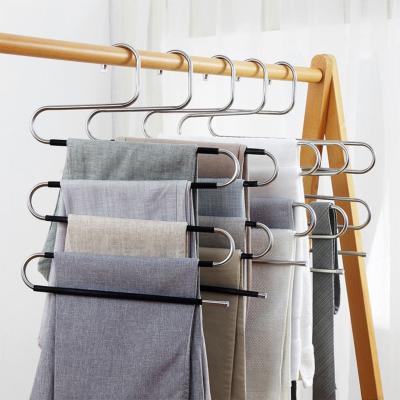 China Modern S Type Stainless Steel 5 In 1 Multi Layer Pant Rack for sale