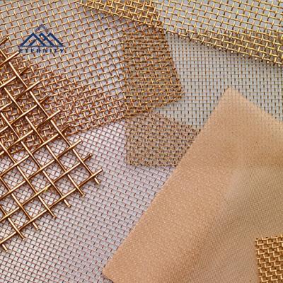 China 0.05 0.12mm anti-corrosion 2 20 180 mesh tinned pure brass copper woven wire cloth phosphor brzone for sale