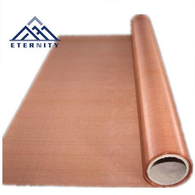 China 100 150 250 Mesh Anti-Corrosion Red Copper Wire Mesh / Pure Bronze Copper Wire Cloth Mesh Roll For Filtering And Protecting for sale