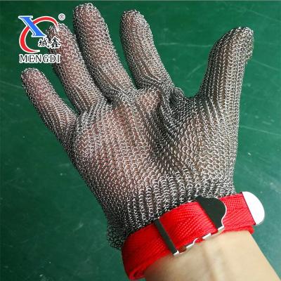 China Protective Butcher Cut Steel Wire Anti Cutting Safety Gloves Stainless Metal Mesh Cut Resistant Gloves for sale