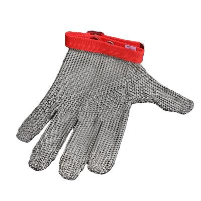 China Top Quality Cut Out Long Sleeve Chainmail Safety Glove For Butchers for sale