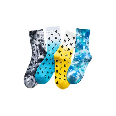 China Customized Women Men QUICK DRY Skate Hippie Custom Tye Die Unisex Tie Dye Socks Wholesale Tie Dye for sale