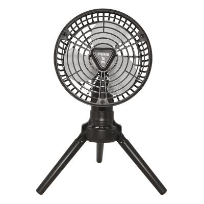 China USB Rechargeable Outdoor Desktop Fan Portable Outdoor Led Camping Ceiling Light Fans With Tripod for sale