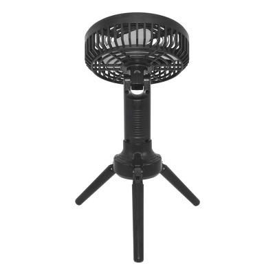 China 2022 Desktop USB Rechargeable Fan Portable Outdoor Led Outdoor Camping Ceiling Light Fans With Tripod for sale