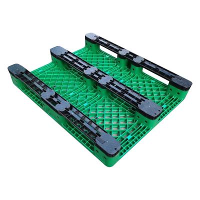 China Large Industrial Heavy Duty HDPE Plastic Pallets Double Sides Stackable Reversible Grid Plastic Pallet for sale