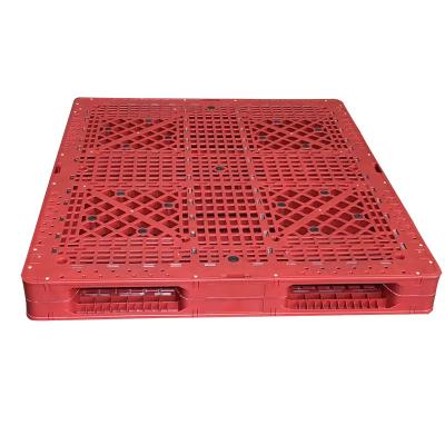 China Large Industrial HDPE Heavy Duty Plastic Pallets Four Way Entry Double Sides Stackable Reversible Plastic Pallets for sale