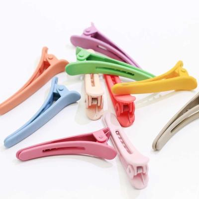 China Brand New Hair Accessories 2022 TaoXi Crafts Dog Bow Making Supplies 46mm DIY Hair Clip Hair Clips Candy Color Plastic Hair Finding for sale