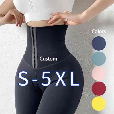 China 2022 TAOXI 6 Colors Yoga Waist Trainer Slim Leg Shaper Breathable Women High Yoga Pants Solid Seamless Gaiters Shapewear for sale