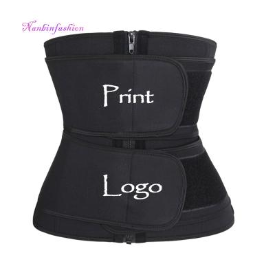 China 2022 Black Antibacterial Taoxi And Zipper Corset Popular Products Neoprene Style Double Waist Belt Waist Trainer For Women for sale