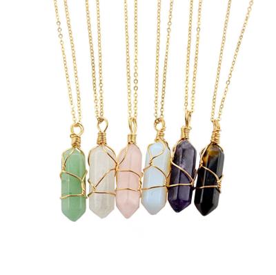 China Natural Stone Ball New Casual Hot Sale 2022/Sports Shape Turquoise Crystal Stone Quartz Healing Point Jewelry Pendant Necklace For Women for sale