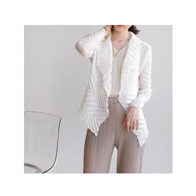 China Anti-wrinkle 2022 spring and autumn models listed Miyake Miyake pleated casual all-match temperament jacket ultra-light pleats for sale