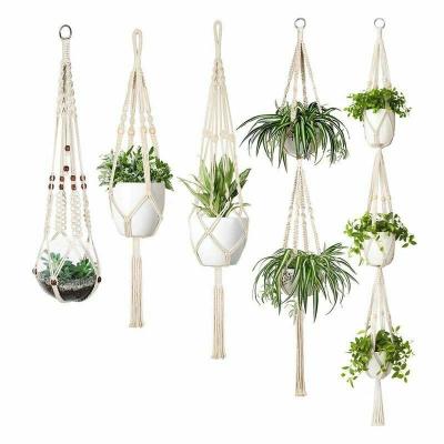 China Not easy to deform gift basket balcony flowerpot furniture woven hanging net bag ornaments beautiful creative wall for sale