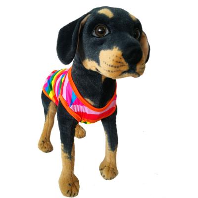 China LEISURE and Fall Pet Knitwear Rainbow Ribbon Pattern Spring Sleeveless Clothes for sale