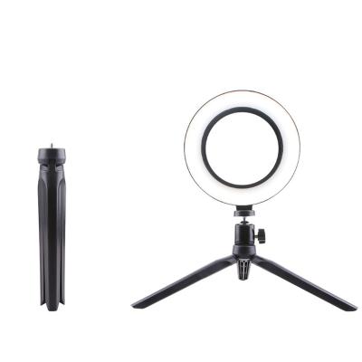 China Tripod Stand Dimmable 26cm Live Fill Light LED Makeup Desk Light Selfie Ring Light Box 26 for sale