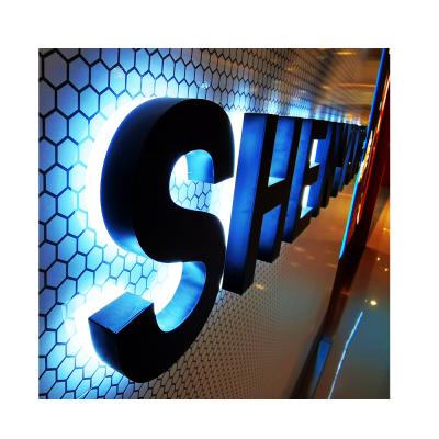 China High Brightness Store Business 3D Front Letters LED Logo Outdoor Backlit Metal Signage for sale