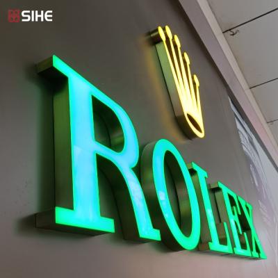 China High Brightness Quality Acrylic Light Letters Sign Custom Sign Made Outdoor Light Up 3d Logo Acrylic Luminous Led Logo Sign for sale