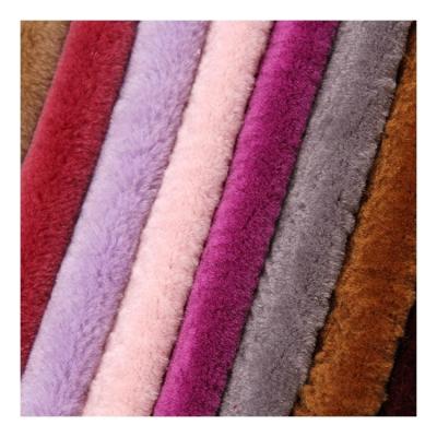 China Other Soft Short Pile Ripple Embossing Plush 100% Polyester Fabric for sale