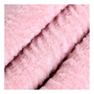 China Other Pink 100% New Polyester Water Ripple Sherpa Lining Fabric for sale