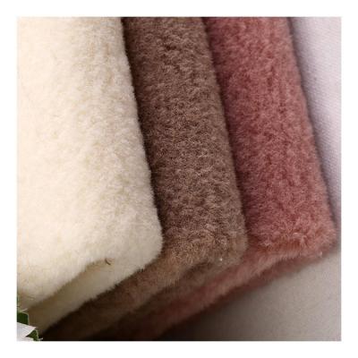 China Other Super Soft 100% Polyester Faux Lambskin Fabric for sale