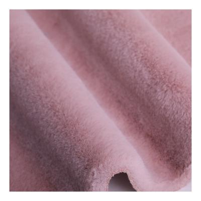 China Fashionable High Quality Suede Faux Rabbit Fur Bonded Fabric For Garment for sale