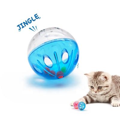 China Cheap Wholesale Viable Cavity Cat Toys Balls With Loud Plastic Bell Like Chiwava Kitten Chase Toys 4.3CM for sale