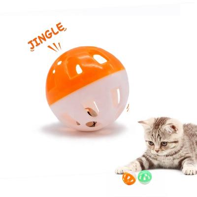 China Amazon Best Selling Cat Toys Ball With Bell Kitten Fun Mental Physical Exercise Viable Plastic Interactive Puzzle Toys For Cats for sale