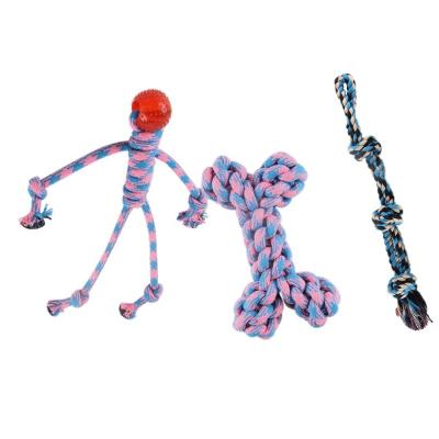 China Viable Hot Sale Amazon Dog Rope Toy Pet Interactive Knot Design Puppy Teether Chew Toys Pet Supplies for sale