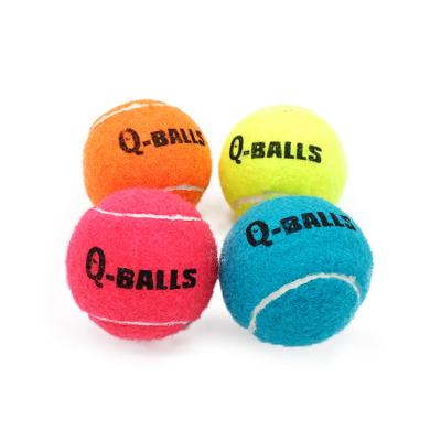 China Four Pack Dog Viable Toy Ball Latex Dog Tennis Balls 6.4cm Custom Interactive Squeaky Pet Toys for sale