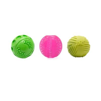 China Viable Effort Squeaky Balls For Dogs Luminous Rubber Spike Ball Custom LOGO Puzzle Dog Chew Toys Puppy Colors TPR Dog Toys for sale