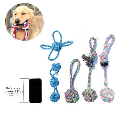 China Viable Factory Wholesale Indestructible Cotton Rope Dog Chew Toys War Interactive Pet Teeth Grinding Dogs Toy Durable Tug for sale