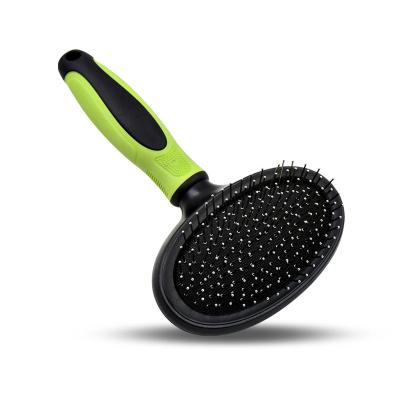 China Sustainable Pet Hair Grooming Detangle Fur Pin Brush For Dog And Cat for sale