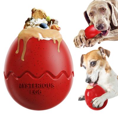 China Dogs 2023 New Design Unique Dinosaur Egg Shape Pet toys Teeth Cleaning Fillable Dog Toys Slow Feeder Pet Dog Chew Toys for sale