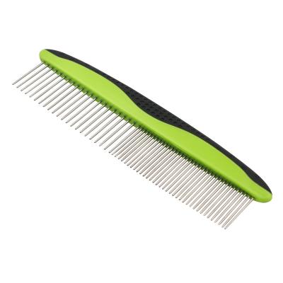 China Sustainable New Arrivals Factory WholesalePet Hair Comb for Home Grooming Kit with Stainless Steel Teeth and Ergonomic Grip Handle for sale